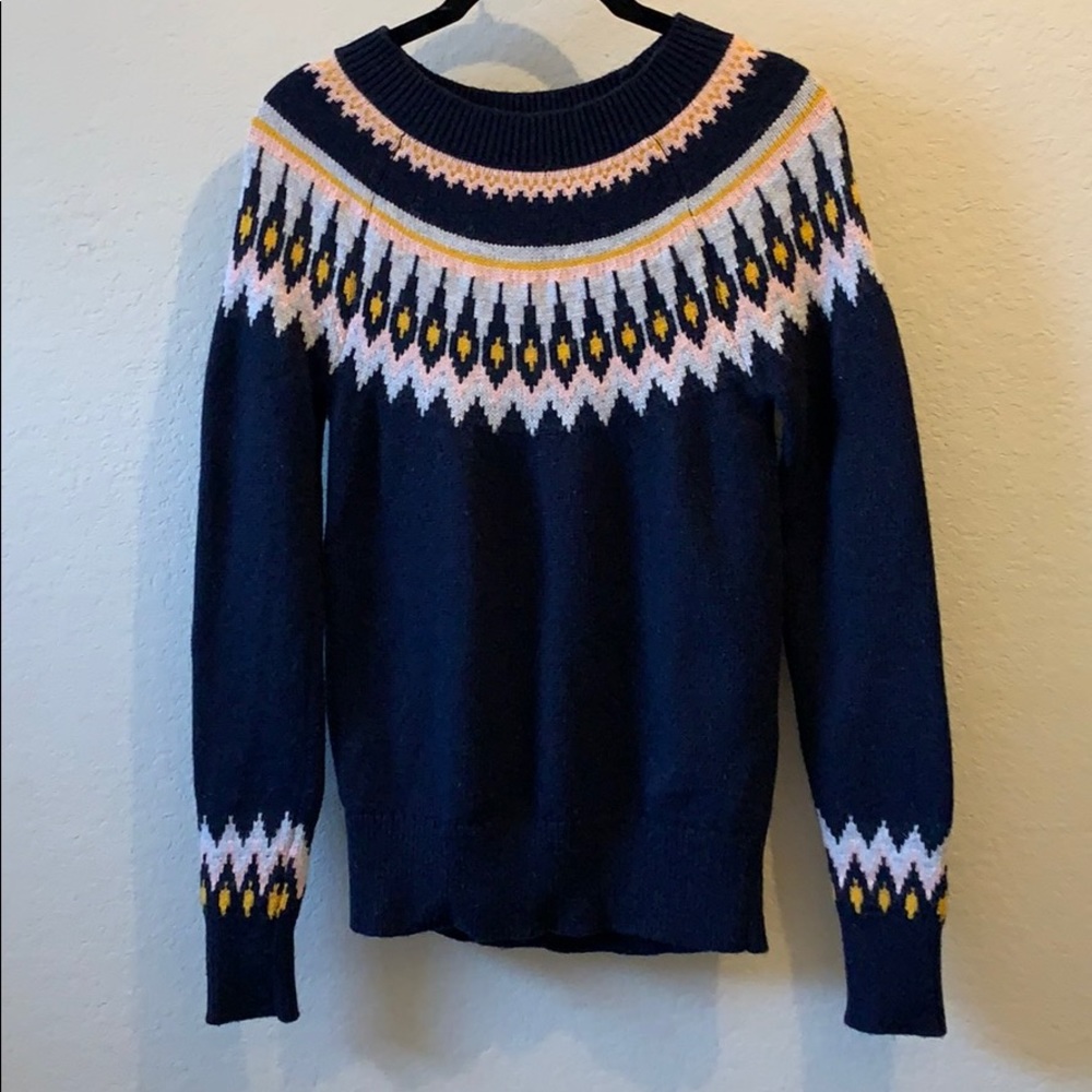 Boden Fair Isle Navy blue sweater